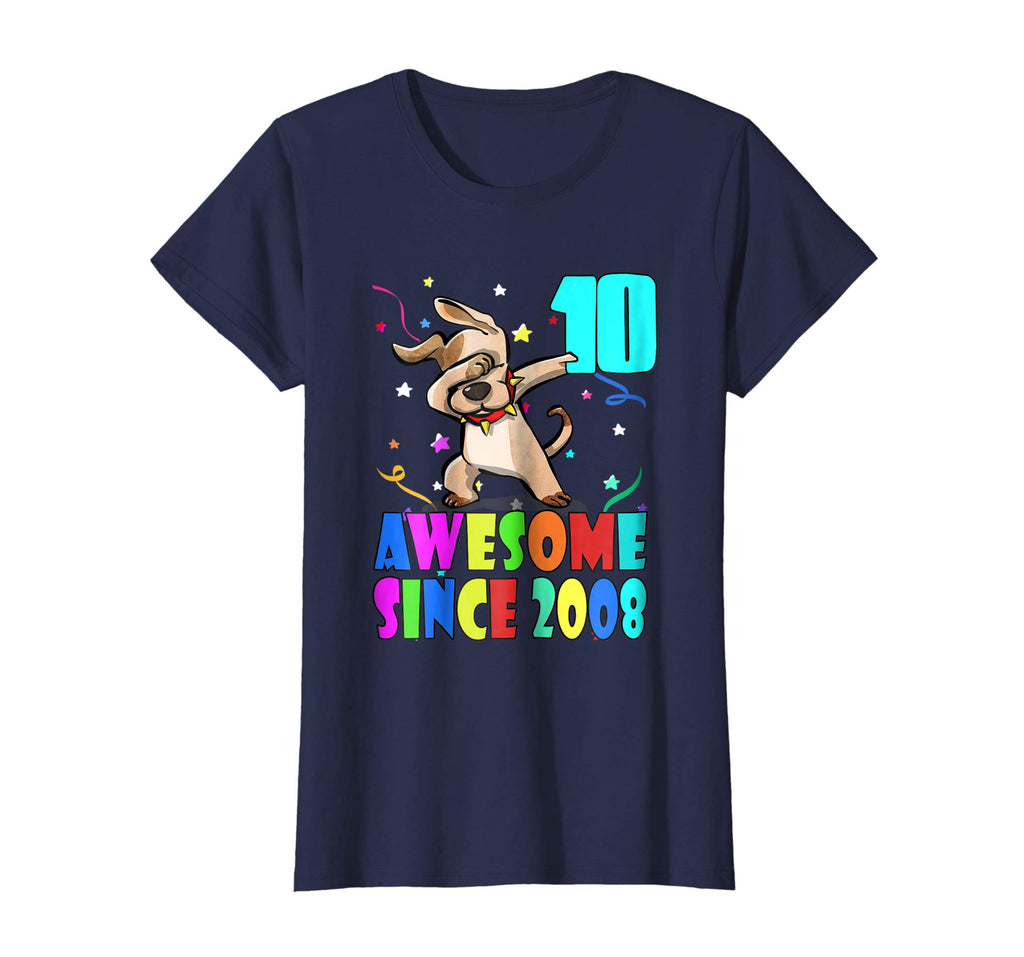 Awesome Since 2008- Funny 10th Birthday Shirt Girl Boy