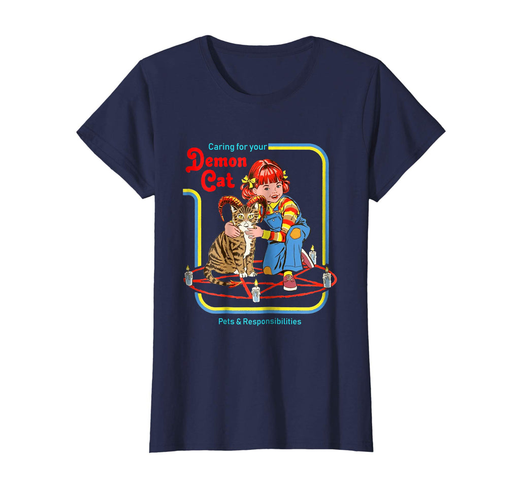 Funny-Caring-for-your-Demon-Cat-t-shirt pet