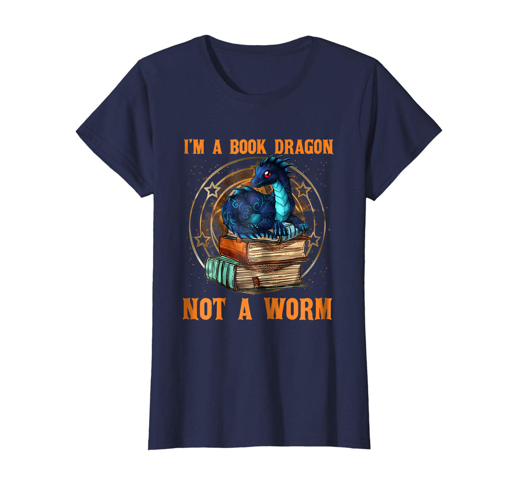 I'm A Book Dragon Not A Worm Funny T-Shirt