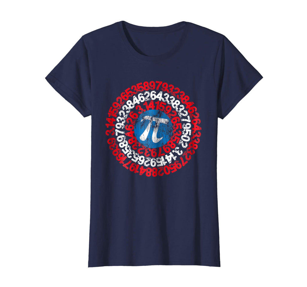 Captain Pi Superhero Shield Funny Math Pi Day T-Shirt