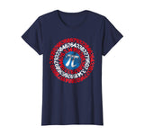 Captain Pi Superhero Shield Funny Math Pi Day T-Shirt
