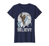 Bigfoot Riding Unicorn T Shirt Funny Sasquatch Vintage Tees