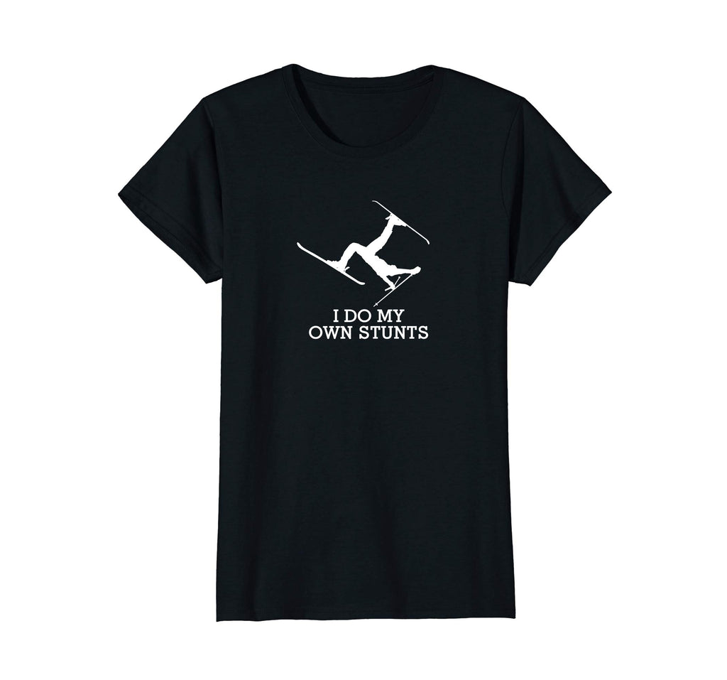 Funny Ski Shirt -Ski t Shirt -I Do My Own Stunts Skiing Tee