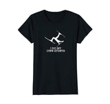 Funny Ski Shirt -Ski t Shirt -I Do My Own Stunts Skiing Tee