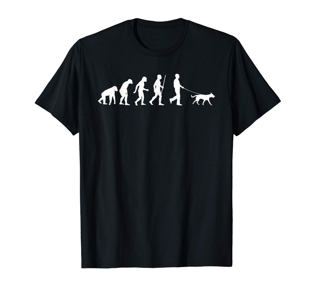A Man With Dog Human Evolution Funny Tshirt