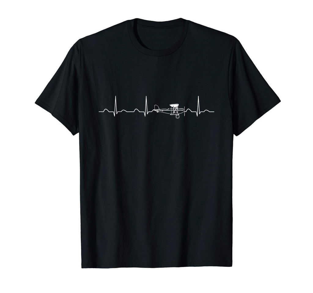 Airplane Pilot Heartbeat Shirt, Funny Cute Flying Gift