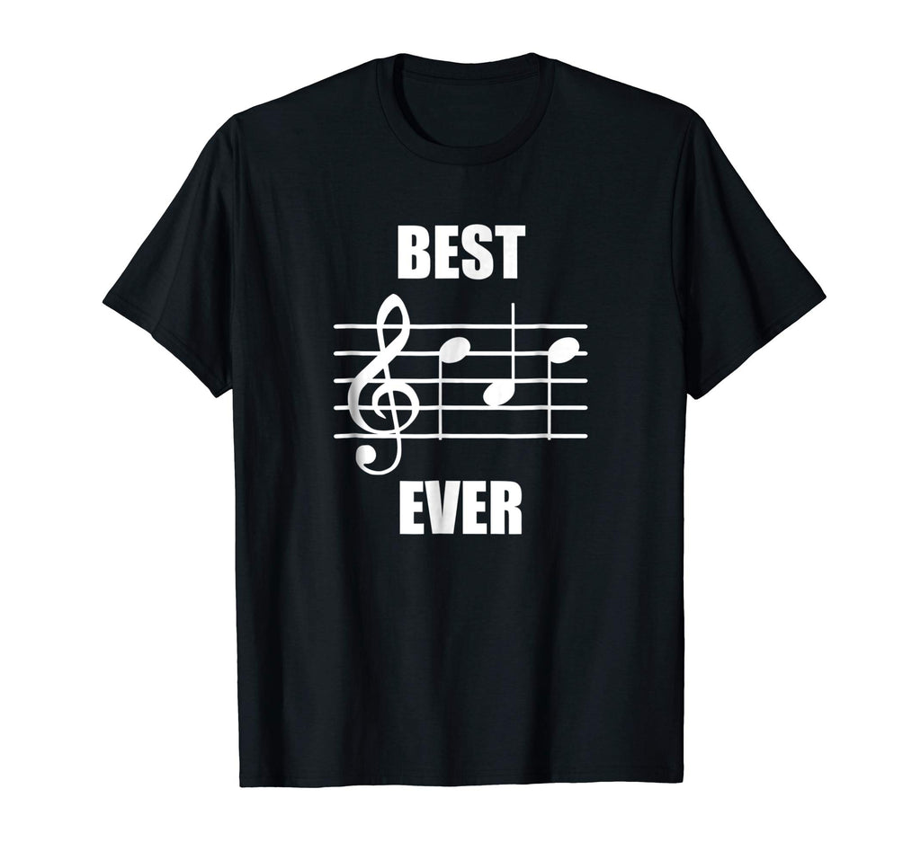 Best Dad Ever Treble Clef Musician Funny T-Shirt For Dad