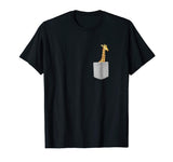 Pocket Giraffe T-Shirt - Funny Tall Animal Giraffe Lover Tee