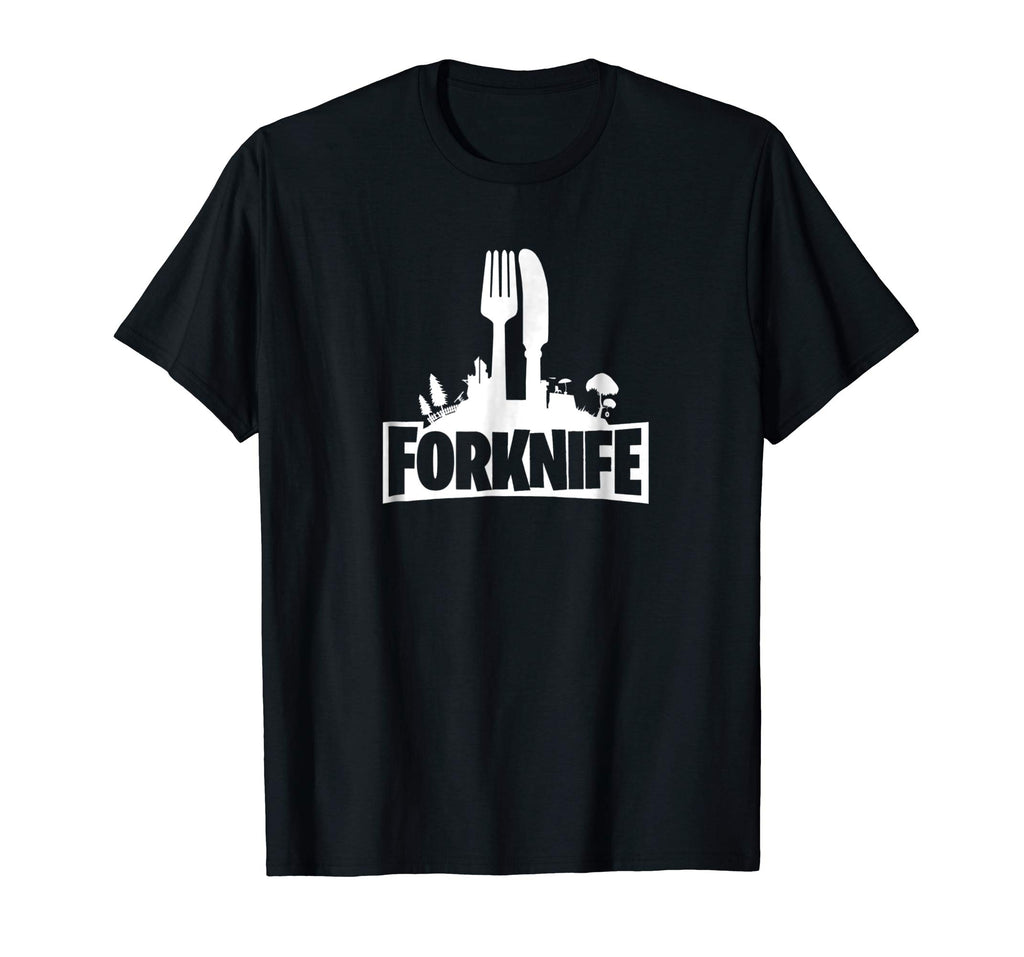 Funny Forknife Video Games Joke Graphic Shirt | Forkknife