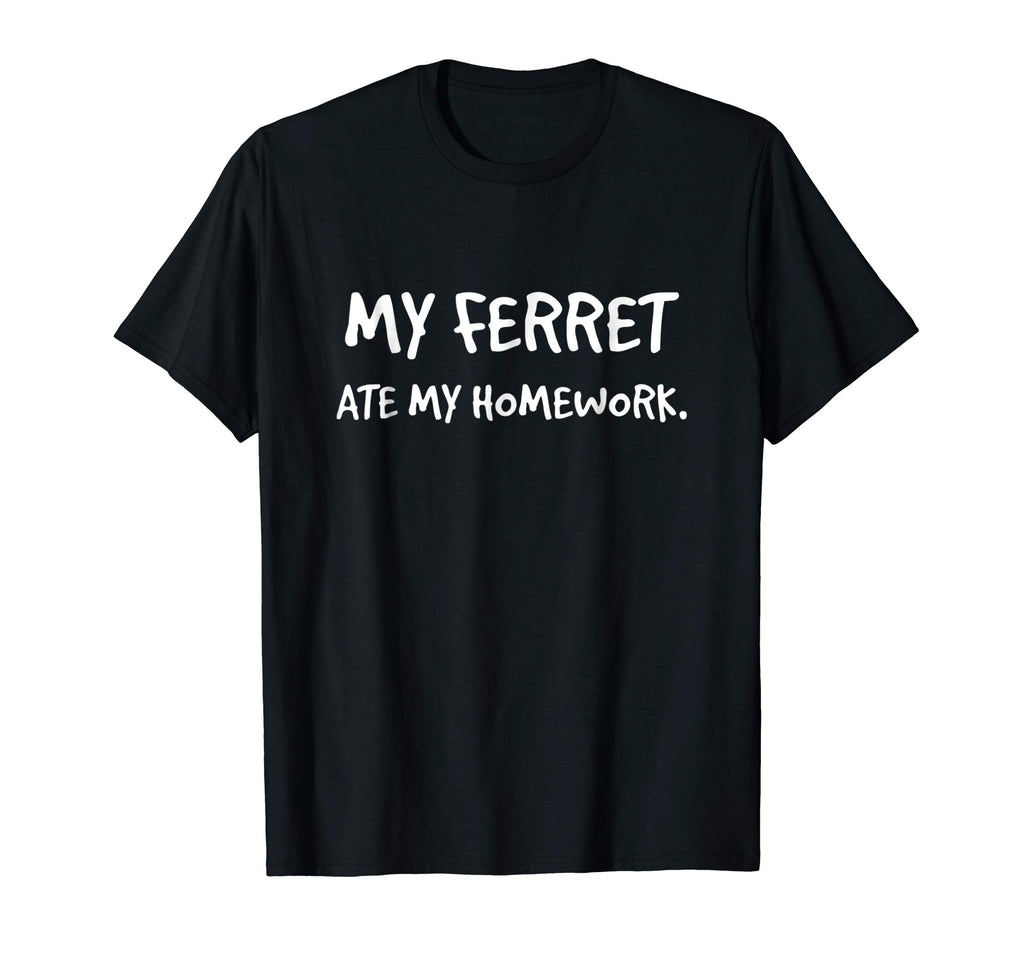 &quot;My ferret ate my homework&quot; funny polecat t-shirt