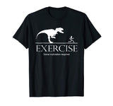 Exercise Motivation Required Funny T-rex Running Tshirt