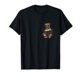 Boxer Inside Pocket Funny T-Shirt Lover Dog Cute Gift Tee