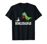 Funny Bowling Shirts Dinosaur Bowler T-Shirt Dino Gift Idea