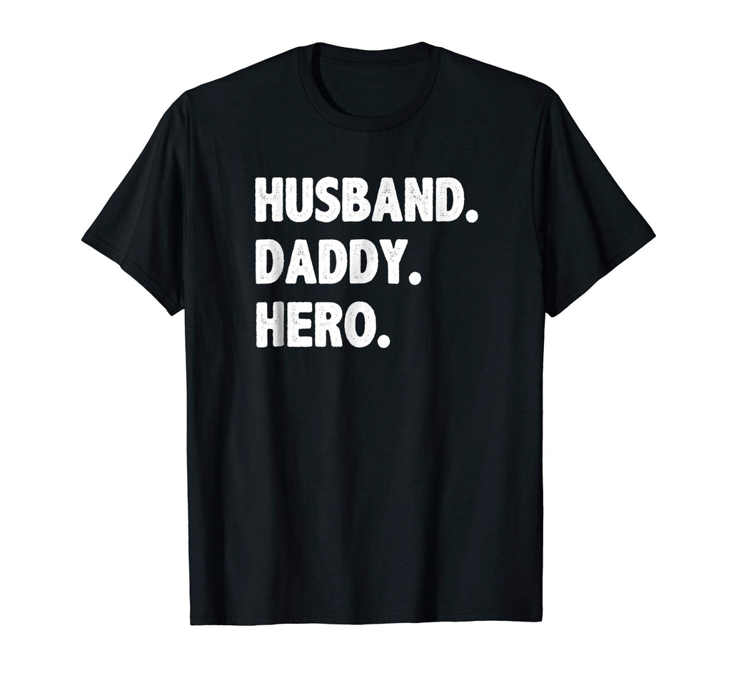 HUSBAND DADDY HERO Shirt Cute Funny Fathers Day Gift