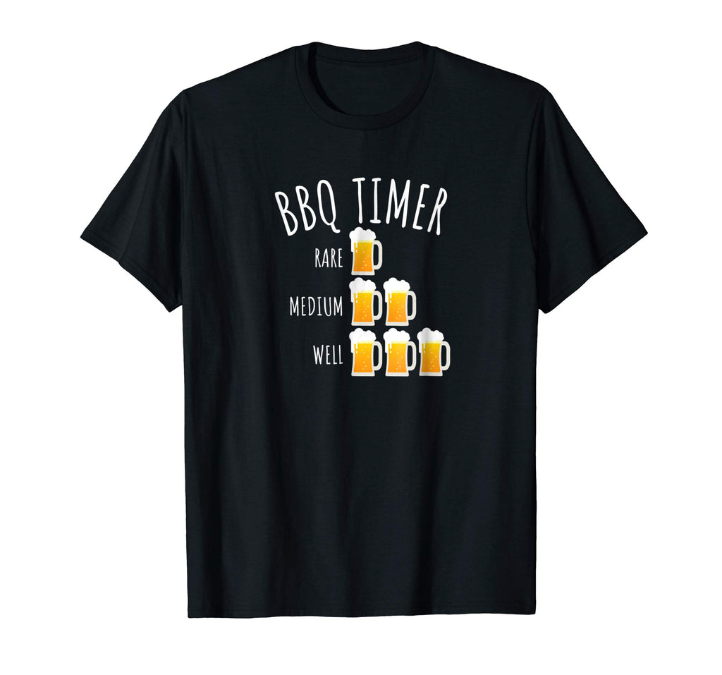BBQ Timer Beer Drinking Funny Grilling T-Shirt