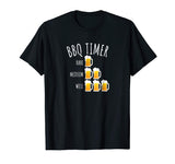 BBQ Timer Beer Drinking Funny Grilling T-Shirt