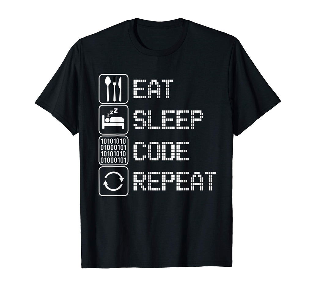 Code T-Shirt Eat Sleep Repeat Tshirt Funny Programmer