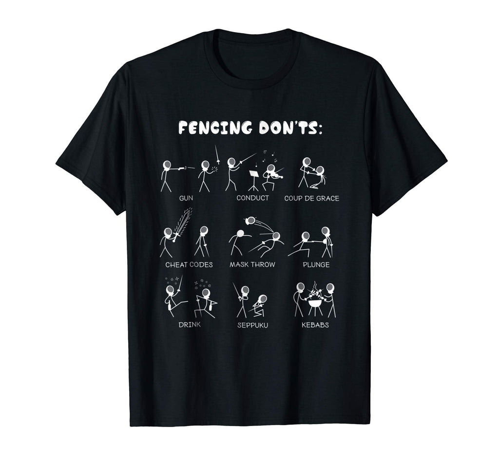 Fencing Funny T-Shirt - Don't Cartoon Tee &amp; Gift