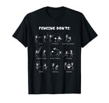 Fencing Funny T-Shirt - Don't Cartoon Tee &amp; Gift