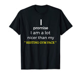 Funny Gym Shirt &quot; Resting GYM face &quot;
