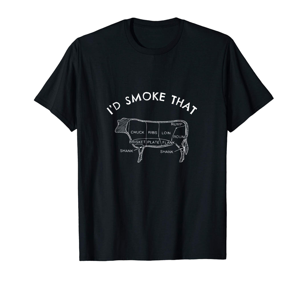 I'd Smoke That Cow T-Shirt Funny Smoking BBQ Grilling Gift
