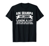 Ask Grandpa Anything Funny Father's Day T-Shirt Gift 60th