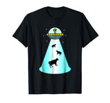 Alien UFO Cow Abduction Shirt Funny Extraterrestrial Gift