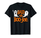 Bad And Boozy Ghost T-Shirt Funny Halloween Cute Drinking