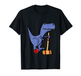 Smiletodaytees Funny T-rex Dinosaur Playing Croquet T-shirt