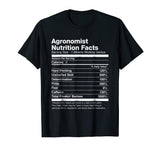 Agronomist Nutrition Facts Funny Gift T-Shirt