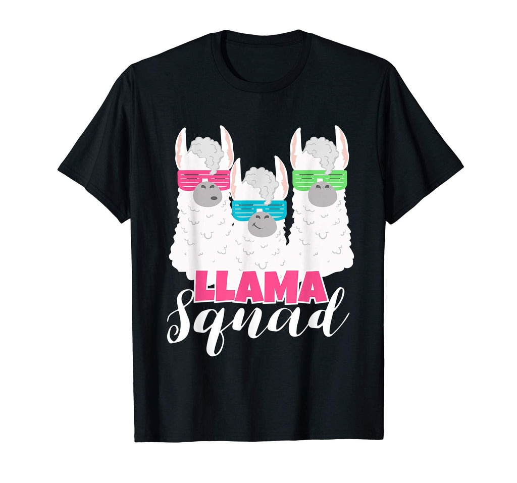 Retro 1980s llama t shirt Funny cute llama squad
