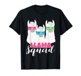 Retro 1980s llama t shirt Funny cute llama squad