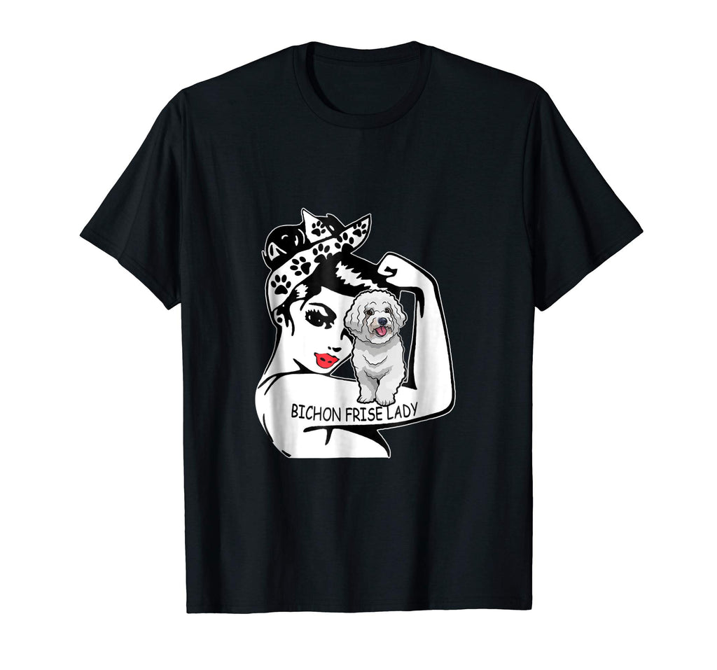 Bichon Frise Strong Lady T-shirt Funny Mom Birthday Gift