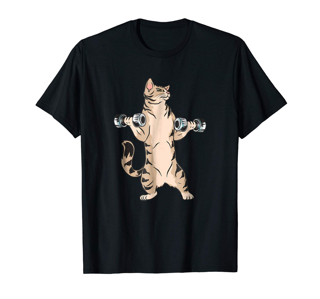 Cat Weightlifting T-Shirt, Funny Gym Shirt