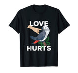 Love Hurts African Grey Parrot Biting Funny Gift T-Shirt