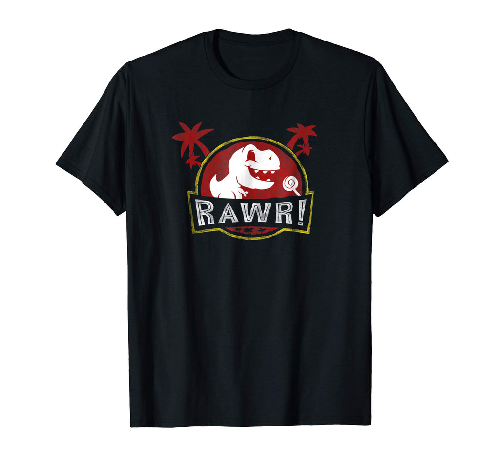 Jurassic Age Rawr Funny Cute Dinosaur Chasing Lollipop Shirt