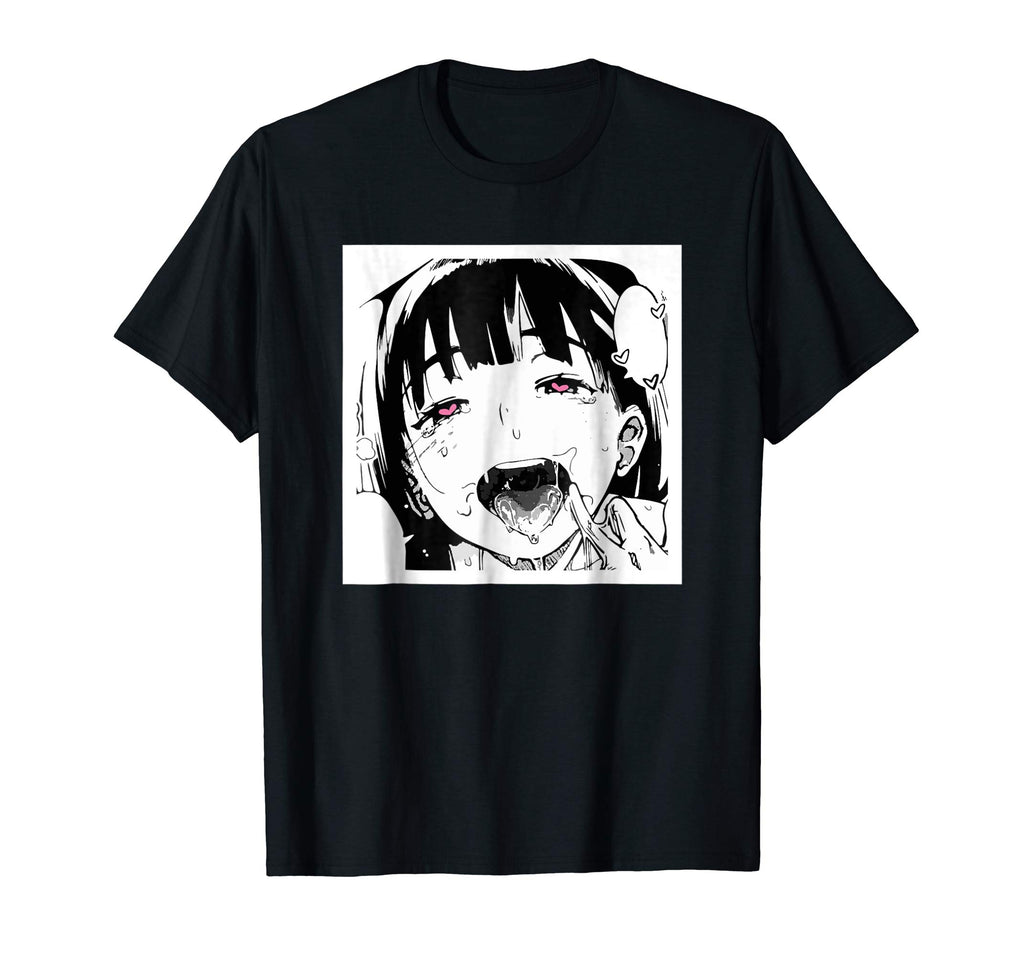 Ahegao T-Shirt Anime Funny Tee Hentai Cartoon Shirt