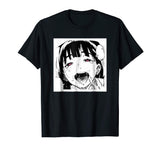 Ahegao T-Shirt Anime Funny Tee Hentai Cartoon Shirt