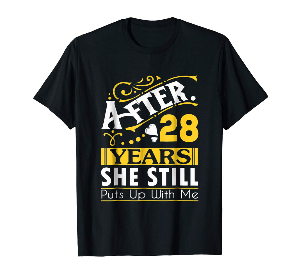 28th Wedding Anniversary Gift Funny T-Shirt for Husband
