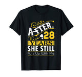 28th Wedding Anniversary Gift Funny T-Shirt for Husband