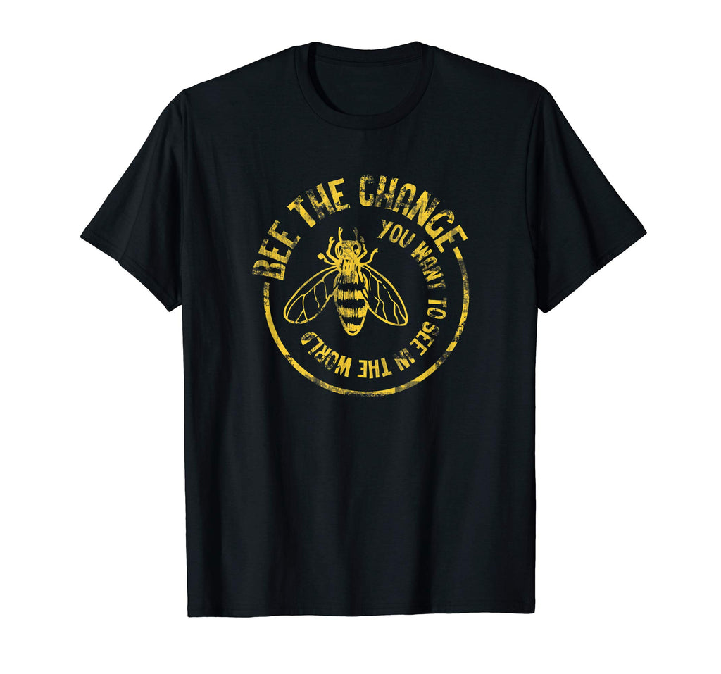 Bee The Change Funny Save The Bees Distressed T-Shirt