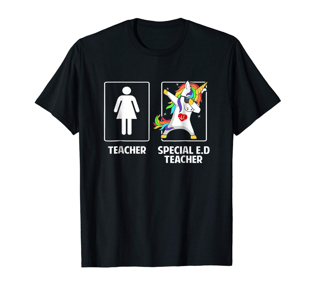 Special Education Teacher Unicorn Dabbing Funny T Shirt Gift