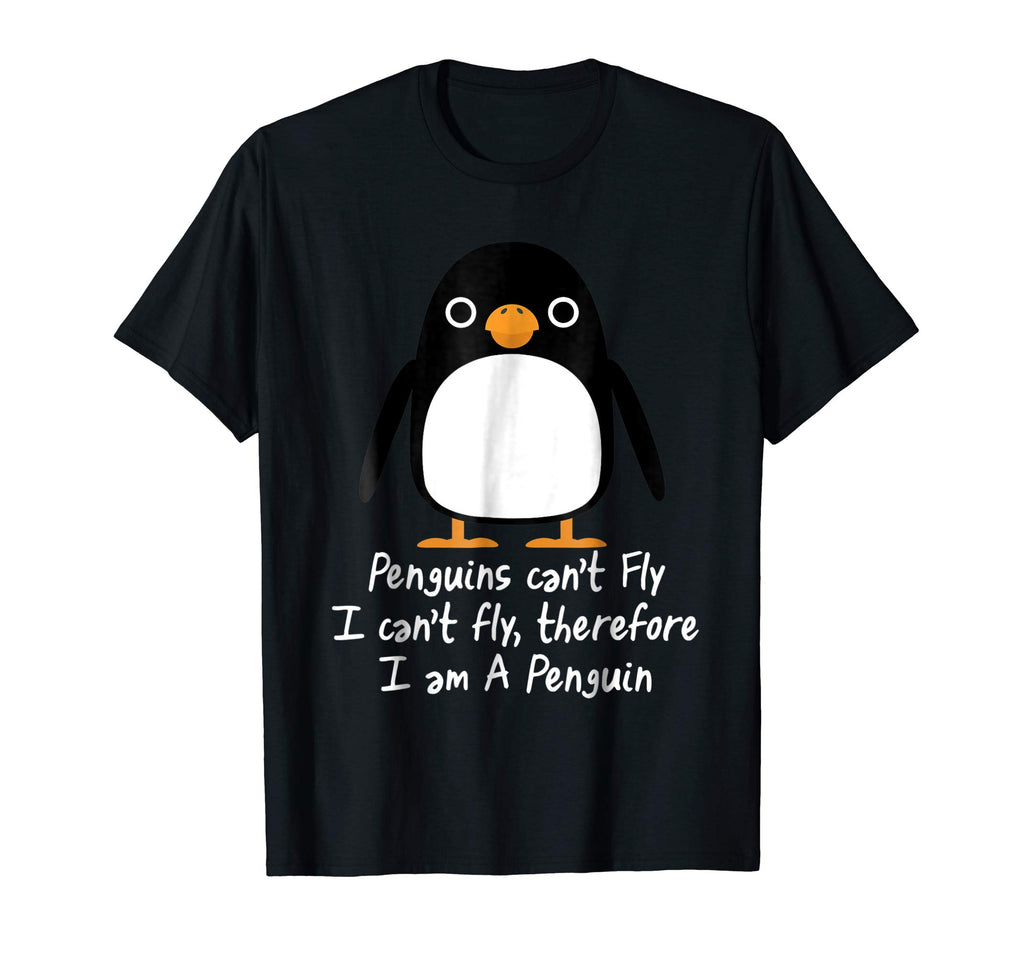 Funny Penguin T Shirt Cool I can't fly animal love gift tee