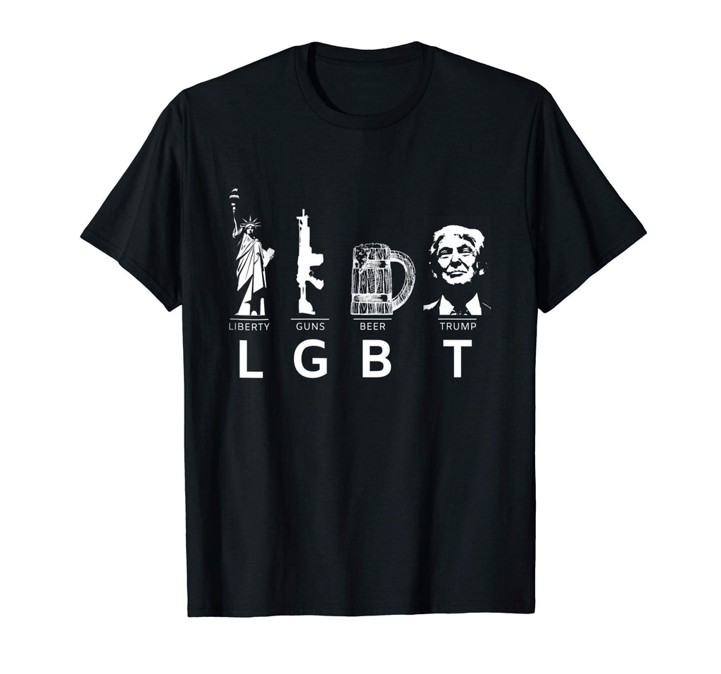 Liberty Guns Beer Trump T Shirts Funny Parody LGBT Gifts