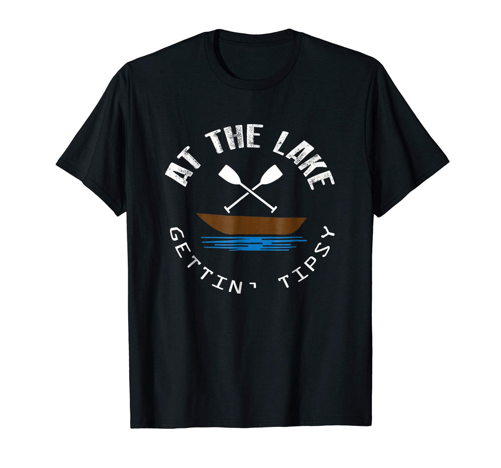 At The Lake Getting Tipsy Funny Boat Drinking T-Shirt