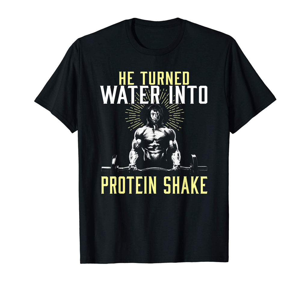 Muscle Weight Lifting Jesus Christian Funny Workout T-Shirt