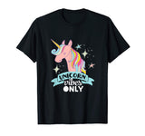 Funny Unicorn Vibes Only T-shirt With Rainbow Sparkles