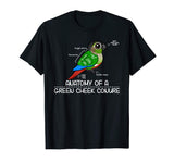 Anatomy Of A Green Cheek Conure - Funny Parrot T-Shirt