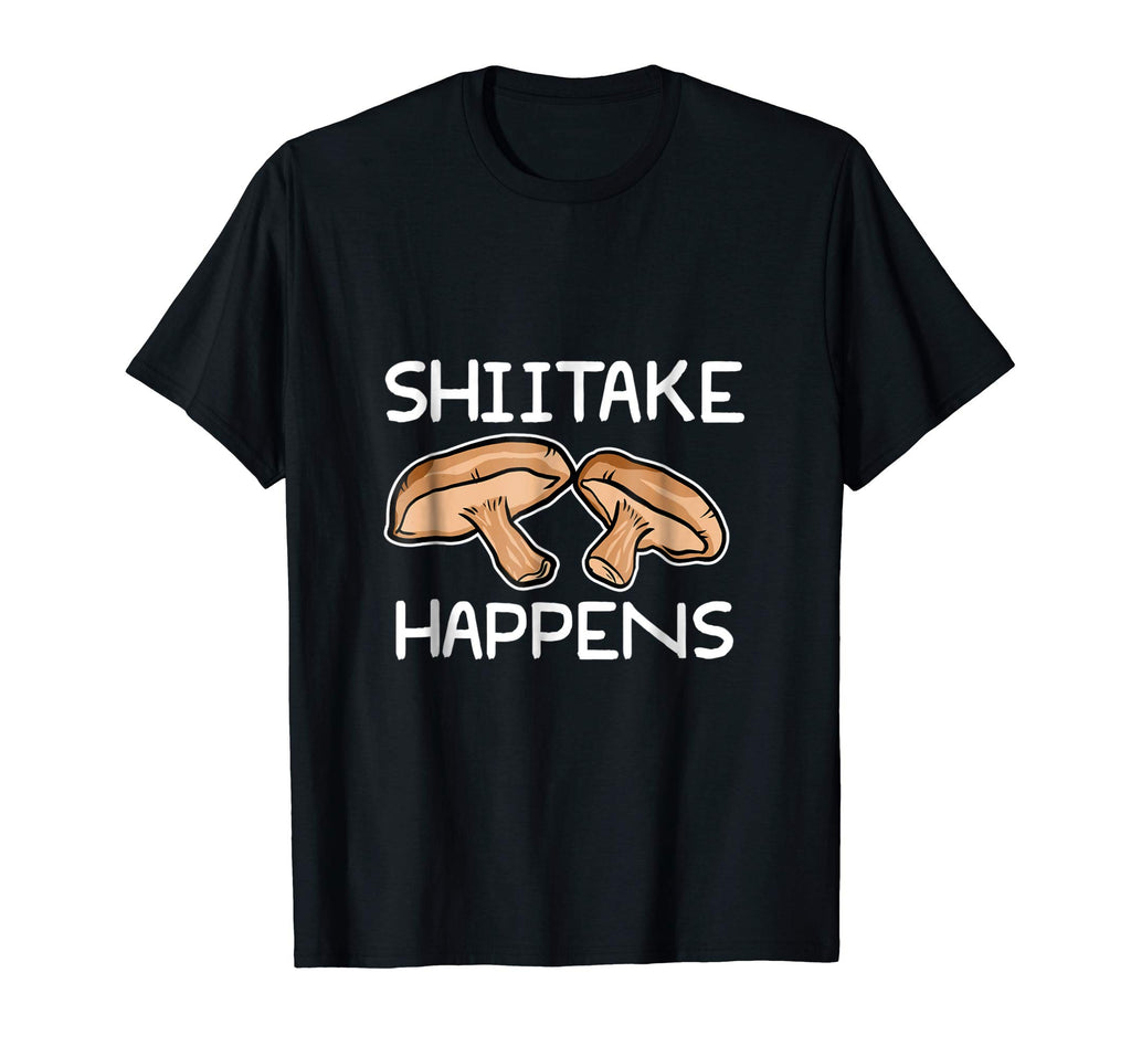 Shiitake Happens Funny Mushroom Chef T-Shirt
