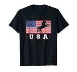 American Flag Horse T-Shirt Patriotic Funny 4th Of July USA